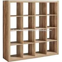 Wooden open book display in natural wooden color